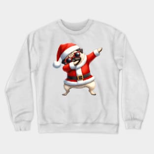 Christmas Pug Dog Dabbing Dance Crewneck Sweatshirt